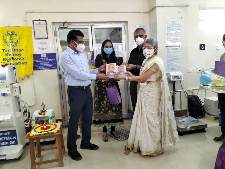 INAUGURATION OF A NEW HAEMODIALYSIS MACHINE FOR THE URBAN COMMUNITY HEALTH CENTER PERUNGUDI & TANKER DIALYSIS UNIT