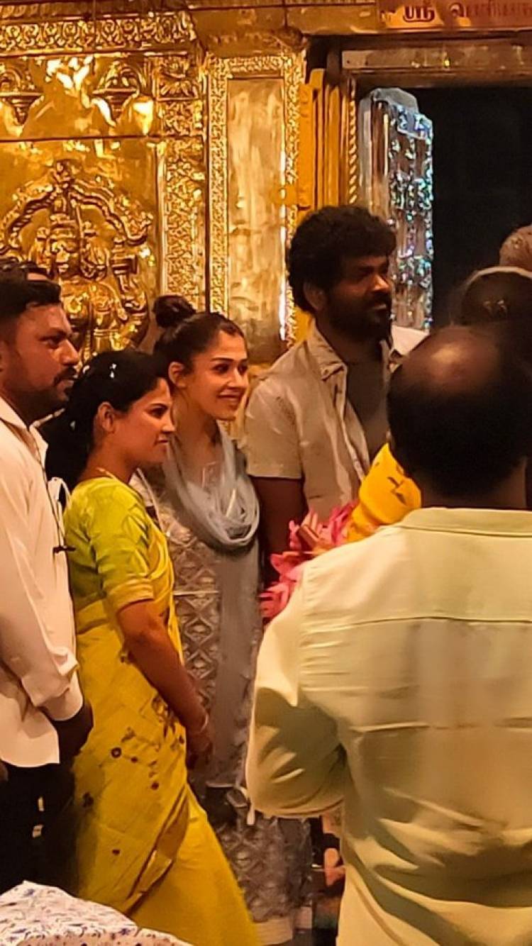 காளிகாம்பாள் கோவிலில் தரிசனத்துக்கு சென்ற மாநகராட்சி மேயர் பிரியா ராஜன் -  நடிகை நயன்தாரா மற்றும் இயக்குனர் விக்னேஷ் சிவன் சந்திப்பு.