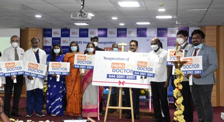 Thiru Ma. Subramanian Minister for Health, Medical Education and Family Welfare, Govt. of Tamil Nadu Launches SIMS Hospital’s Hello Doctor - 2001 2001