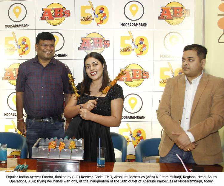 Absolute Barbecues celebrates the milestone of launching its 50th outlet at Moosarambagh, Hyderabad!