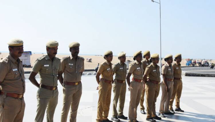 சென்னை மெரினா கடற்கரையில் கள்ளக்குறிச்சி மாணவி தொடர்பாக போராட்டங்கள் நடைபெறாத வகையில் முன்னெச்சரிக்கை: போலீசார் பாதுகாப்பு