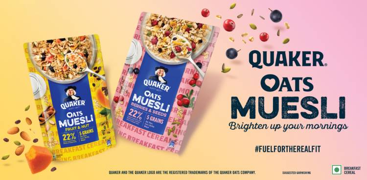 QUAKER EXPANDS ITS PORTFOLIO WITH READY-TO-EAT BREAKFAST CEREALS, LAUNCHES QUAKER OATS MUESLI