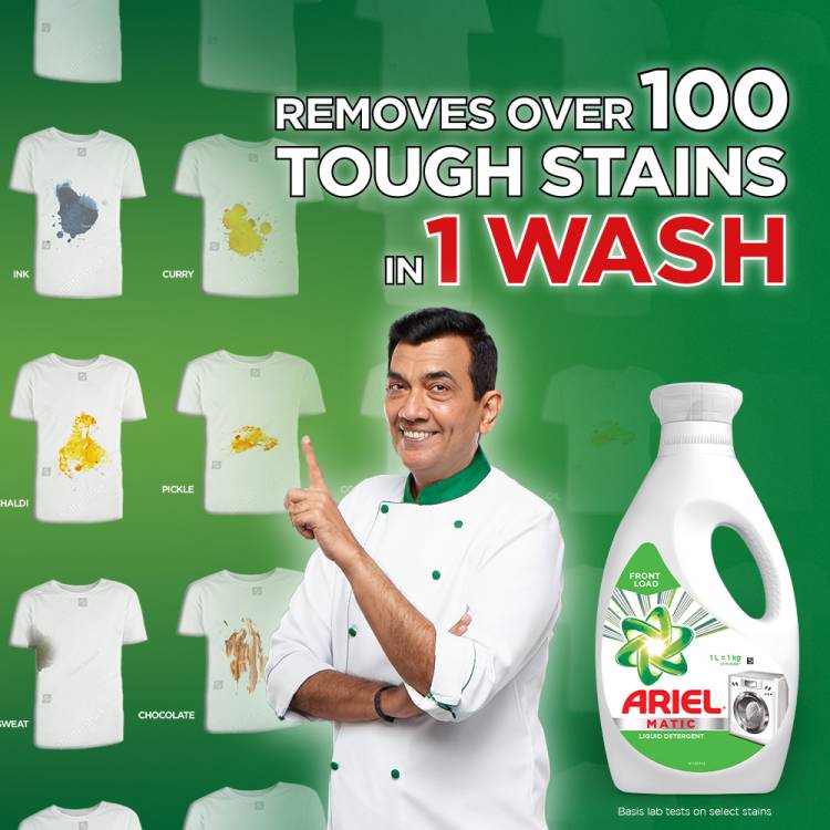 Ariel’s new Matic Powder & Liquid among first detergents in India that removes over 100 tough stains in 1 wash inside the machine*