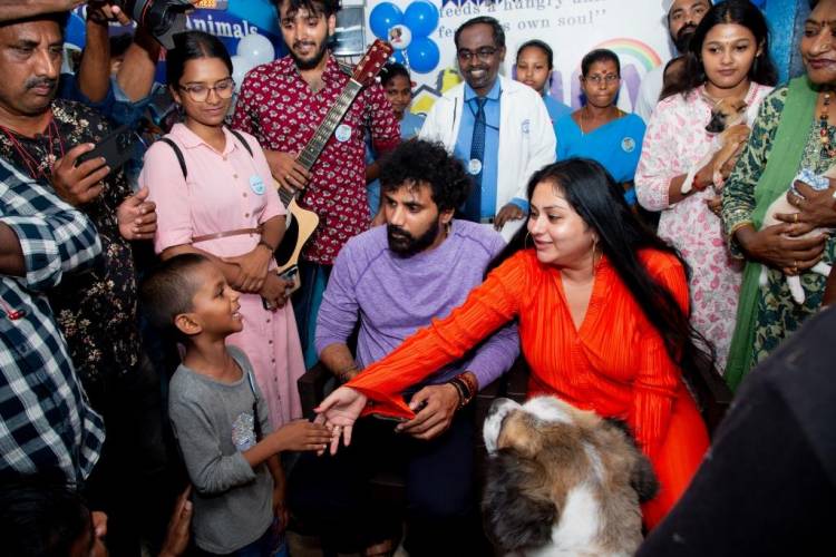 Actress Namitha celebrates her birthday with furry friends at HEAVEN FOR ANIMALS (HFA), Anna Nagar