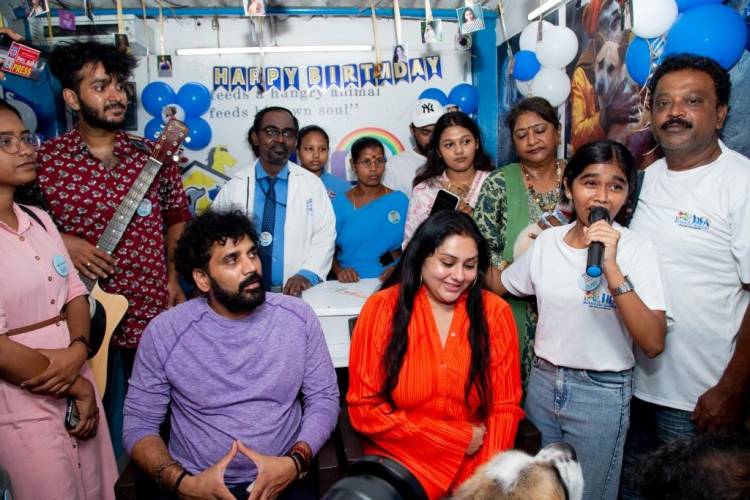Actress Namitha celebrates her birthday with furry friends at HEAVEN FOR ANIMALS (HFA), Anna Nagar