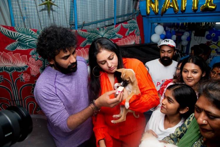 Actress Namitha celebrates her birthday with furry friends at HEAVEN FOR ANIMALS (HFA), Anna Nagar
