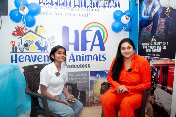 Actress Namitha celebrates her birthday with furry friends at HEAVEN FOR ANIMALS (HFA), Anna Nagar