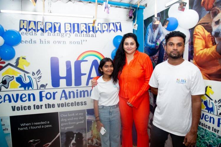 Actress Namitha celebrates her birthday with furry friends at HEAVEN FOR ANIMALS (HFA), Anna Nagar