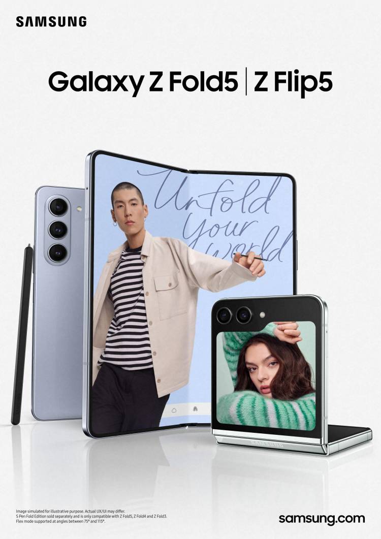 Samsung Galaxy Z Flip 5  மற்றும் Galaxy Z Fold 5 ஐ அறிமுகப்படுத்துகிறது, அதன் ஐந்தாம் தலைமுறை மடிக்கக்கூடிய ஸ்மார்ட்போன்கள்