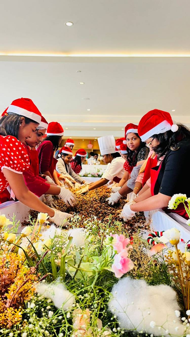 Feathers, The Radha Hotel celebrated the spirit of the Yuletide season, with age-old tradition of All Ladies Cake Mixing Ceremony.
