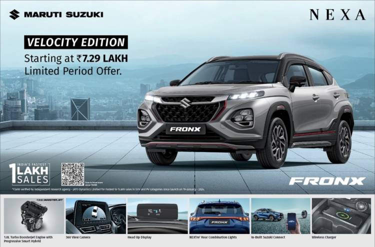 Maruti Suzuki FRONX Velocity Edition now available across all variants