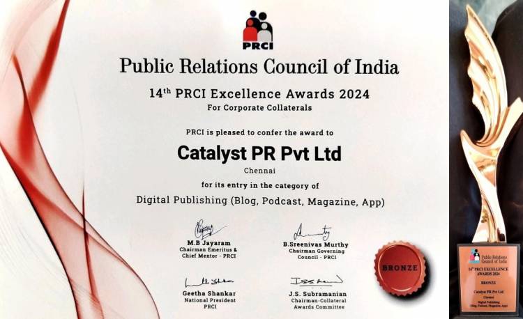CATALYST PR Wins Bronze at PRCI Awards!