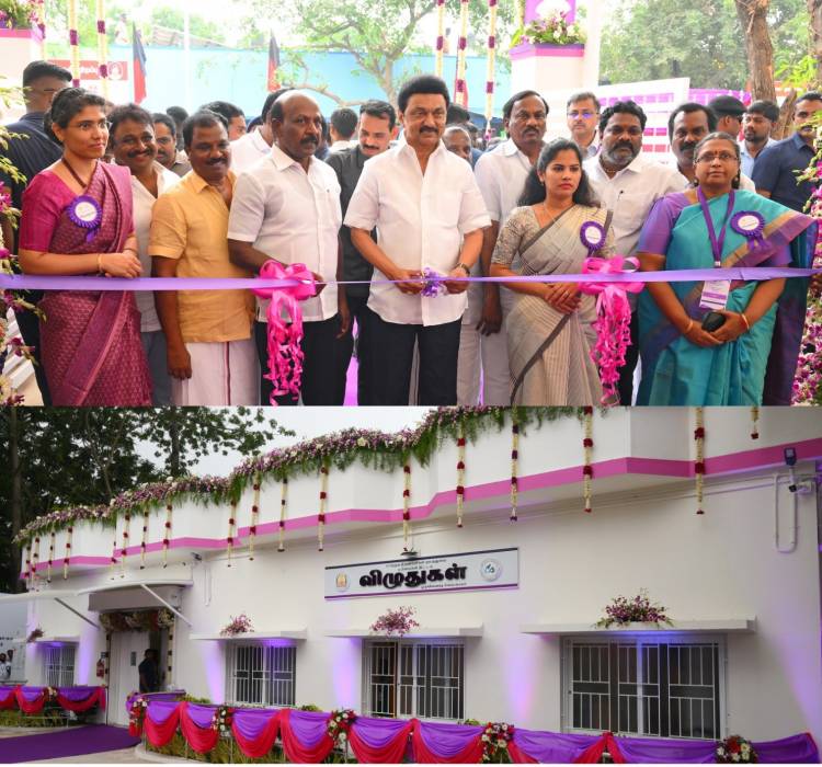 The Honourable Chief Minister of Tamil Nadu, Thiru M. K. Stalin, today inaugurated ‘Vizhuthugal – One Stop Centre’ established to provide health - related rehabilitation services for Differently Abled Persons, in Kannagi Nagar, Sholinganallur, Chennai.