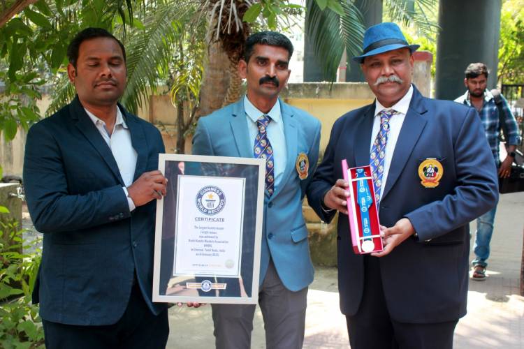 உலக சாதனையை நேரடியாக பங்கேற்று  அங்கீகரித்த கின்னஸ் குழு