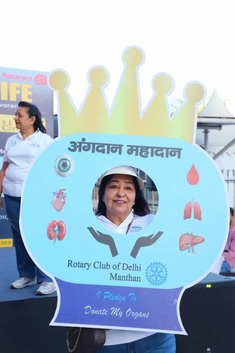 Rotary Club of Delhi Manthan’s ‘RECYCLE LIFE’ Cycle Rally Successfully Raises Awareness on Organ Donation
