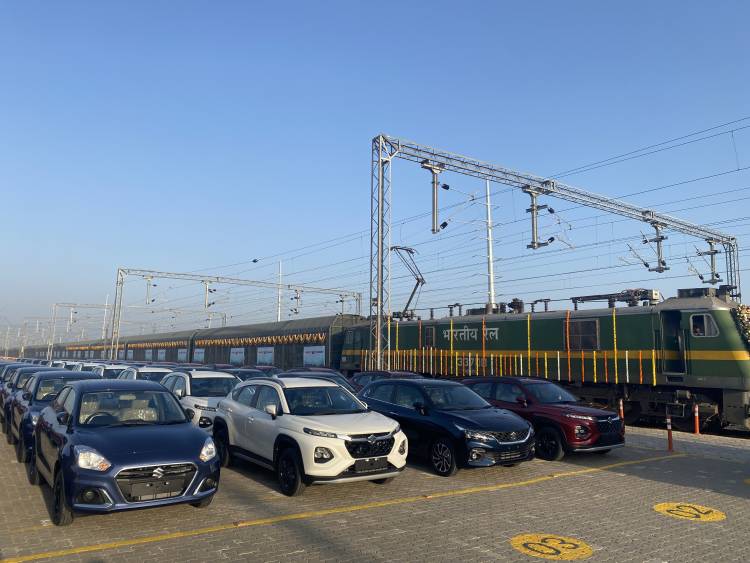 Maruti Suzuki has dispatched over 5 lakh (half a million) vehicles through Indian Railways