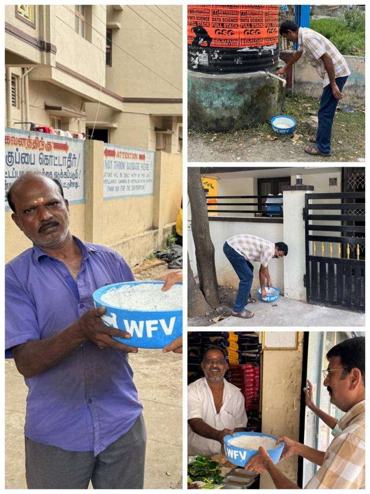 LC Chennai Pattinam today (5-7-2025) distributed water bowls for thirsty animals and birds in and around Pammal area.