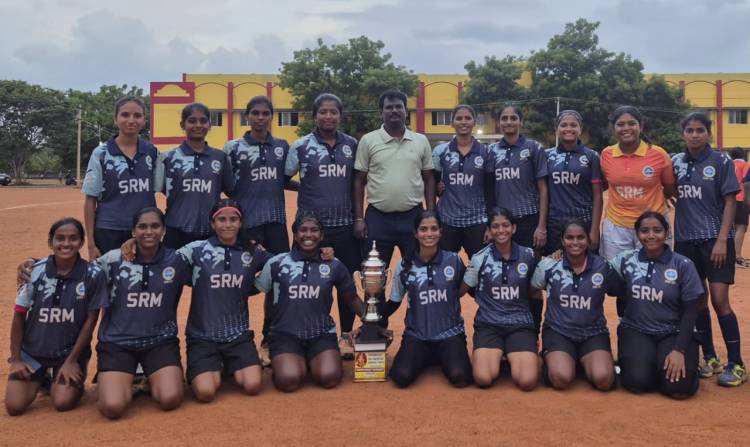 SRMIST Hockey Women’s Team Won Gold in the South India Level Hockey Women’s Tournament