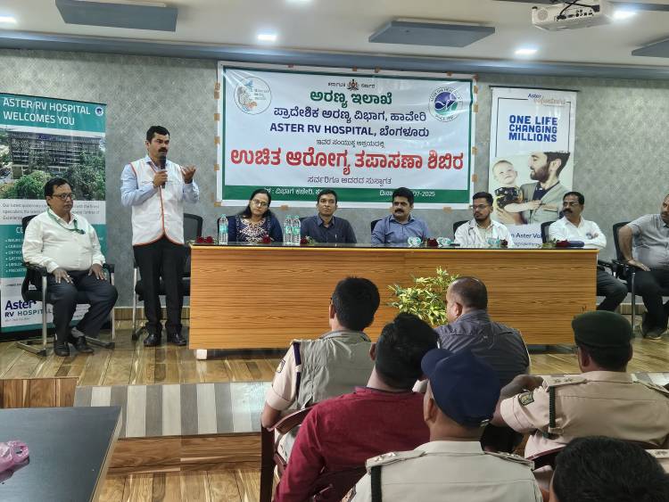 Aster RV Hospital Organizes Free Multi-Speciality Health Camp for Forest Department Families in Remote Area