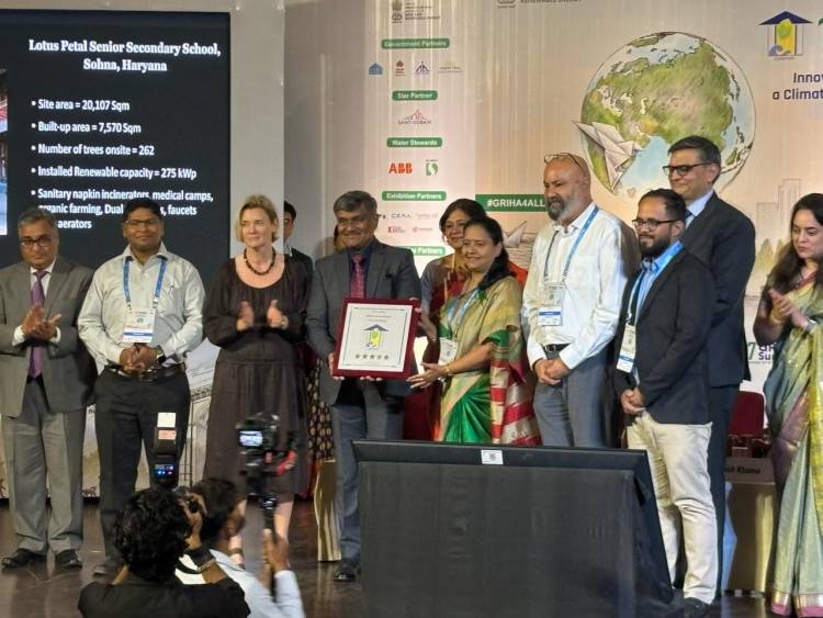 Lotus Petal Senior Secondary School awarded 5-Star GRIHA (Existing School) at the 17th GRIHA Summit