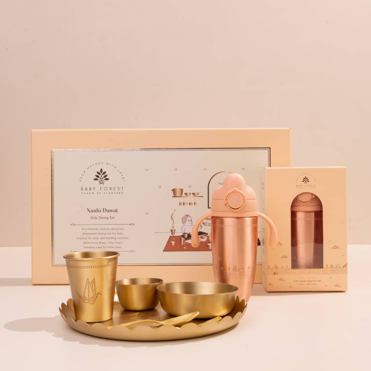 Baby Forest continues to walk on the path of Ayurvedic principles with the launch of Copper Sipper & Brass Dining Set for Kids