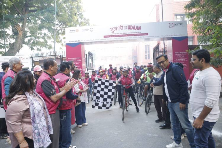 Gulabi Udaan' Cyclothon Successfully Unites Hundreds in Delhi to Champion Breast Cancer Awareness and Early Detection