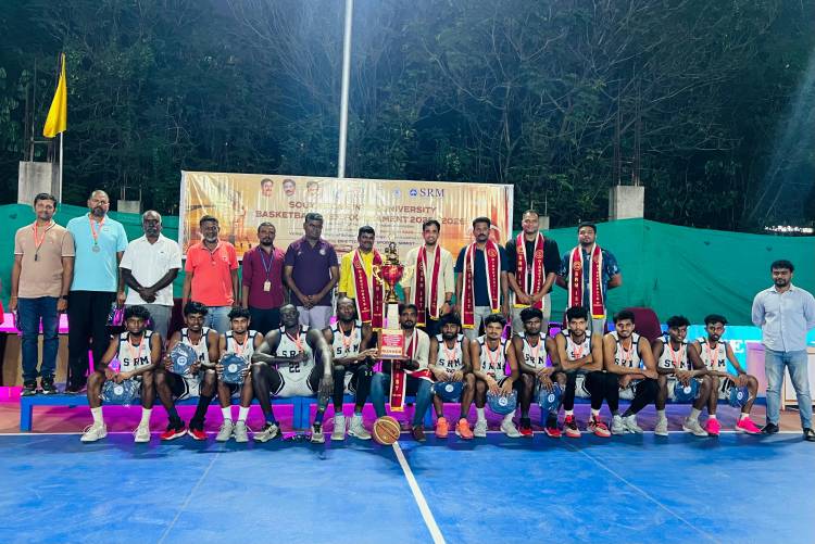  Valedictory Ceremony of South Zone Inter-University Basketball (Men) Tournament 2025–2026 at SRM IST