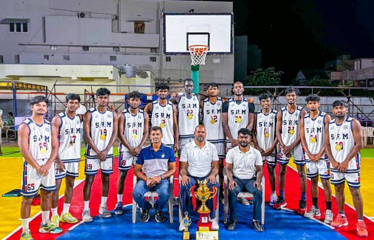 SRM IST won the championship title at the 9th State Level Men’s Basketball Tournament @ Karur