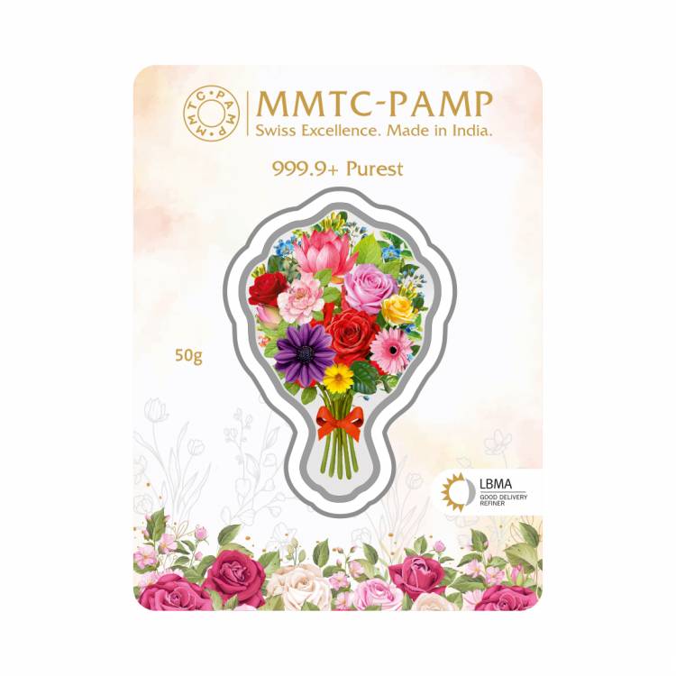 MMTC-PAMP Launches Bouquet of Flowers 50g Purest Silver Coin, Reimagining Silver Gifting