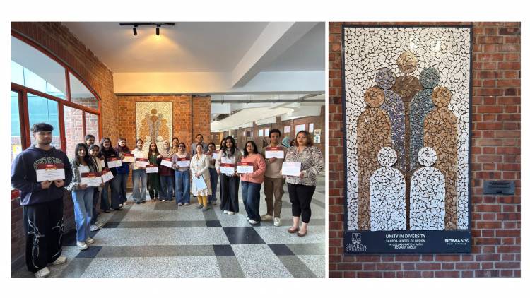 Somany Ceramics collaborates with Sharda University, Greater Noida on “Transforming Broken Tiles into Trendsetting Style”