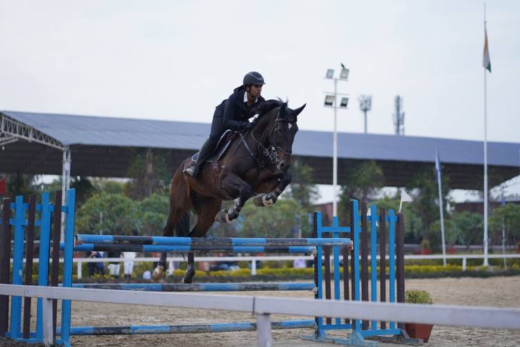 SRMIST Horse Rider E. Surya Aaditya Wins Gold and Silver at Senior National Equestrian Championship 2026 