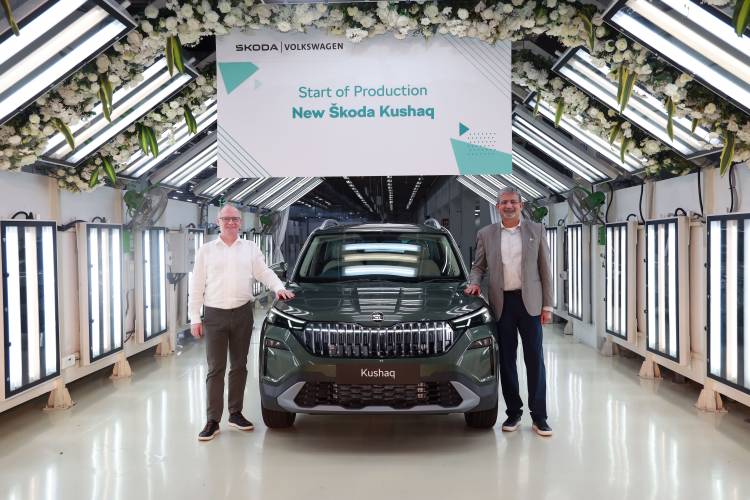 Škoda Auto Volkswagen India starts production of the new Škoda Kushaq  at Pune Plant