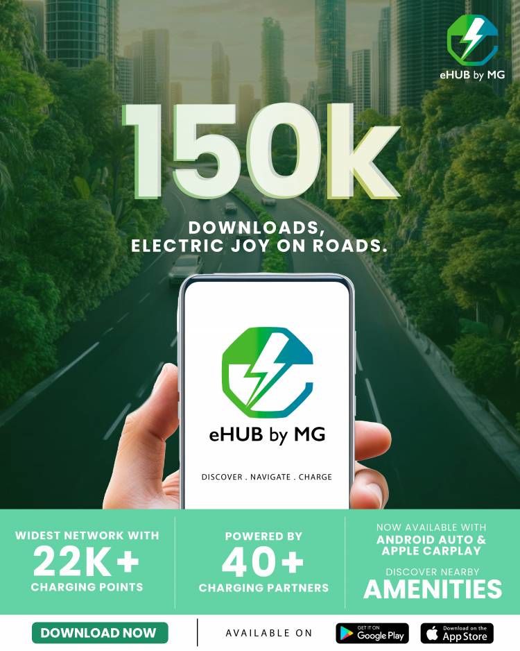 e-Hub by MG becomes India’s Largest Unified EV Charging App 