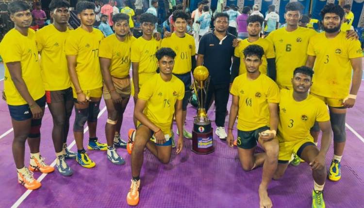 SRMIST Kabaddi Men’s Team Won the Gold Medal in the State Level Invitational Kabaddi Men’s Tournament