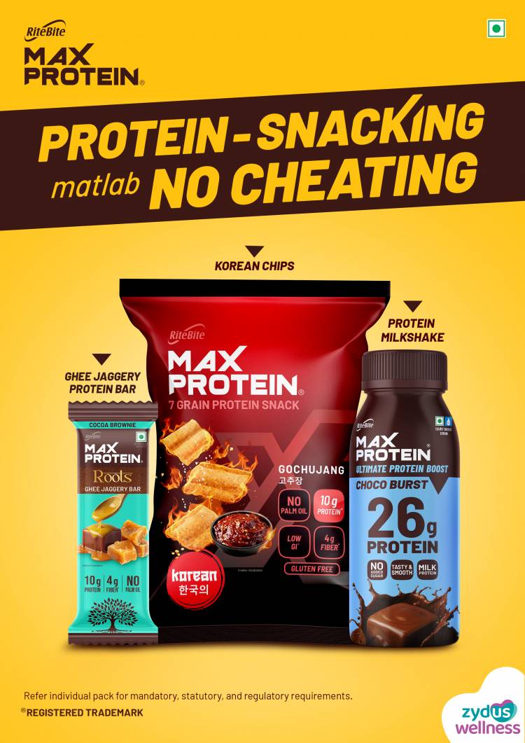 Zydus Wellness Expands RiteBite Max Protein Portfolio in Three New Formats Across Beverages and Snacking Editor Synopsis