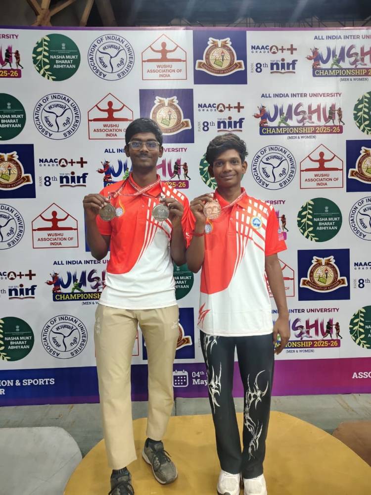 SRMIST VDP Campus Athletes Shine at All India Inter University Wushu Championship 2025–2026