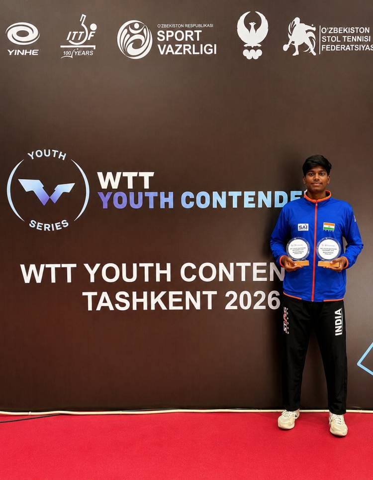 Outstanding Performance by SRMIST Table Tennis Player M.R. Balamurugan at WTT Youth Contender Tashkent 2026